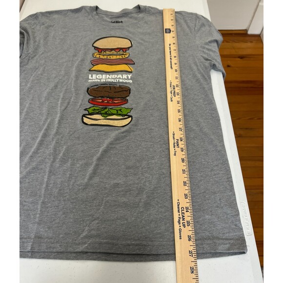 Hard Rock Cafe T Shirt Legendary Made in Hollywood Burger Gray Soft Adult L - Picture 6 of 7